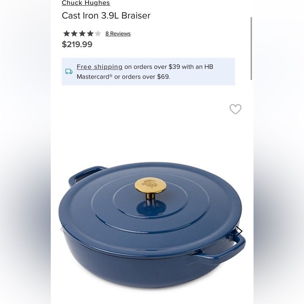 Chuck Hughes
Cast Iron 3.9L Braiser